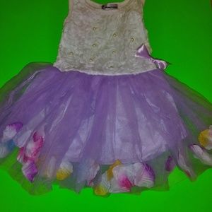 Baby Girl's Lavender & White Beaded Dress